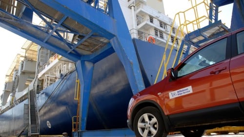 WSS car alongside cruise vessel