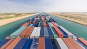 suez canal - container ship